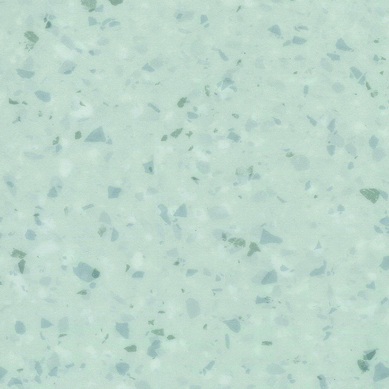 Piso heterogêneo resistente a manchas e absorção sonora